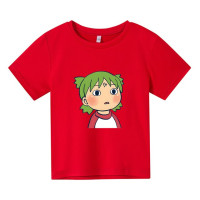 Футболка с японским манга, азуманга, Daioh, Yotsuba, милая футболка для мальчиков и девочек с героями мультфильмов, футболки из 100% хлопка с коротким рукавом и круглым вырезом