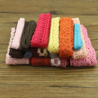 Хлопковая кружевная лента, декоративная хлопковая лента для шитья, ручная работа, 10 ярдов