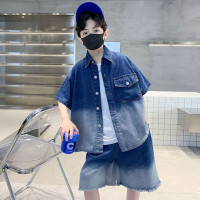 Джинсовая Спортивная одежда для мальчиков 5-14 лет, на возраст 5-14 лет