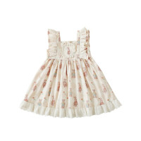 Новинка летние детские комплекты с мультяшным рисунком для девочек-футболка с коротким рукавом и шорты на бретелях и кружевное платье с летним рукавом E0234