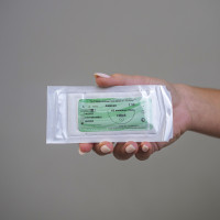 Нить лавсановая (полиэфирная), плетеная, неокрашенная (зеленая) 150см с иглой 45мм