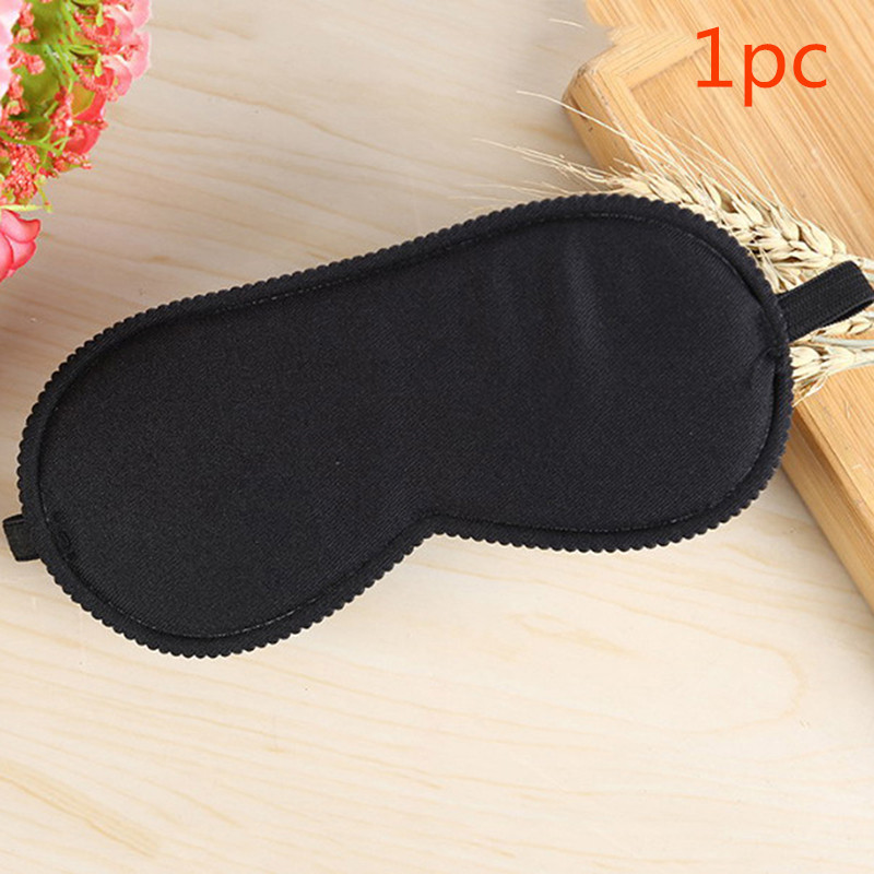 1pc Soft Eye Mask Portable Black Fast Sleeping Eyeshade Cover Eye Shade Patch Women Men Blindfold Travel Sleep Mask