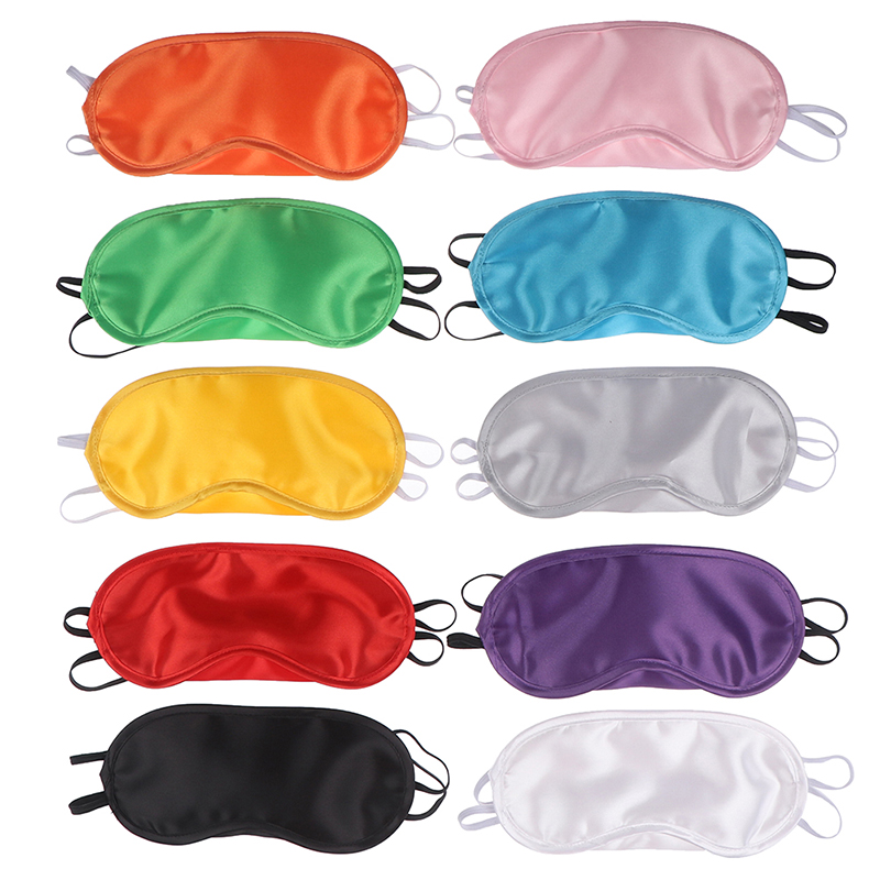 1PC Silk Sleep Eye Mask Padded Shade Eye Cover Patch Women Men Travel Sleeping Eyemask