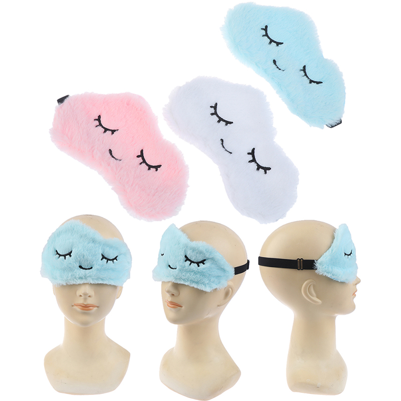 Cute Plush Cloud Shape Sleep Eyemask Kids Sleeping Eye Cover Cartoon Travel Rest Eye Shade Eye Patch Blindfold Sleep Aid