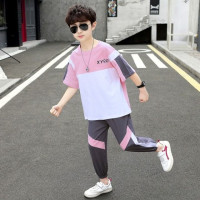 Спортивные костюмы для мальчиков-подростков, футболка с коротким рукавом и штаны, повседневная одежда для детей 3, 5, 7, 9, 10, 12, 13 лет, летняя одежда