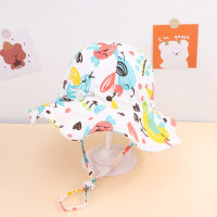 Летняя Детская Солнцезащитная шляпа с модным принтом, кепка рыбака, кепка для малышей, Детская уличная пляжная дорожная Солнцезащитная шляпа