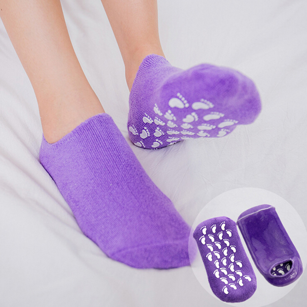 1Pair Whitening Exfoliating Foot Mask Gloves Spa Gel Sock Moisturizing Hand Mask Feet Care Ageless Beauty Silicone Socks