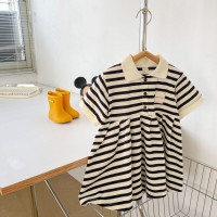 Одежда для Brother Sister 6536C, платье-поло в полоску для девочек или костюм для мальчиков, сезон лето 2023, лидер продаж, вязаный костюм в полоску, платье для девочек