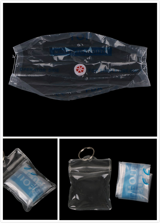 1Bag CPR Mask Emergency Face Shield First Aid Medical CPR Resuscitator Mask Keychain for Outdoor Survival First Aid