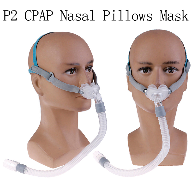 1Set P2 Nasal Pillows CPAP Mask Sleep Mask with Headgear S/M/L Different Size Suitable For Sleep Snoring Apnea Devices