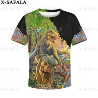 Футболка для мальчиков и девочек с 3D принтом, топы с коротким рукавом для Серфинга И Окаменелости Динозавров, летняя одежда, одежда для малышей-12