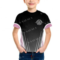 Футболка с коротким рукавом для мальчиков и девочек 2-8 лет