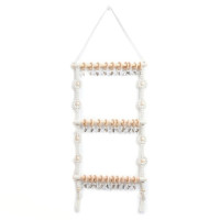 Натуральная вешалка с кисточками для хранения аксессуаров для волос, вешалка для волос, органайзер, подставка, держатель для заколок, кронштейн для детской комнаты с бантом