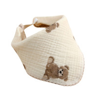 Детские нагрудники для мальчиков и девочек, дышащий хлопковый Слюнявчик с мультяшным рисунком, нагрудник с регулируемой кнопкой, бандана для кормления младенцев