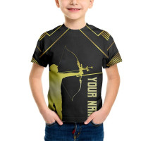 Футболка для мальчиков с изображением игрока из лука футболка с коротким рукавом Топ для девочек летняя футболка женская детская одежда-2