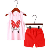 Пижамный комплект для девочек, хлопковая детская пижама, летняя детская одежда для сна без рукавов, пижама, детская одежда в виде кролика