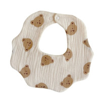 Детские хлопковые нагрудники с милым принтом, удобный нагрудник для новорожденных с регулируемыми защелками