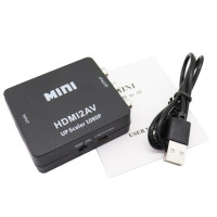 Композитный видеоконвертер MINI HDMI, совместимый с RCA AV/CVBS, HDMI2AV для ТВ, VHS, VCR, DVD горячая распродажа