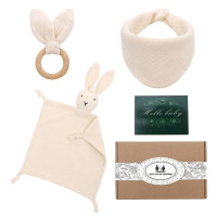 Подарок на детский душ кольцо для прорезывания нагрудник для младенцев 4-в-1 Прорезыватель для зубов продукт для ухода за полостью рта младенца