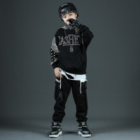 Детские спортивные комплекты, толстовка с капюшоном и штаны, уличная одежда для мальчиков и девочек, модный Свободный Повседневный свитшот в стиле хип-хоп, штаны, детский спортивный костюм