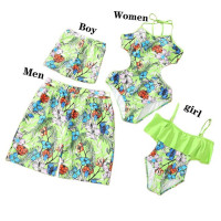 Женский слитный купальник, Летний зеленый купальник с принтом в полоску, с воланом, для отпуска на море