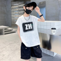 2 шт./комплект, хлопковый спортивный костюм для мальчиков 5-14 лет