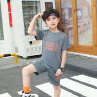 Детский костюм с коротким рукавом Новинка Лето 2023 костюм из 2 предметов быстросохнущая впитывающая пот Спортивная униформа для мальчиков