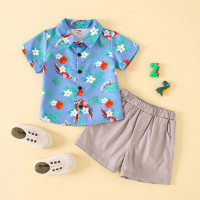 Футболка с коротким рукавом и мультяшным принтом для мальчиков