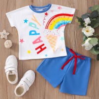 Футболка с коротким рукавом и мультяшным принтом для мальчиков