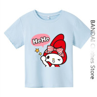 Футболка для девочек и мальчиков, с коротким рукавом