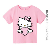 Женская летняя свободная футболка Sanrio my Melody, с рисунком hello kitty, модный топ для студенток