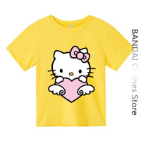 Женская летняя свободная футболка Sanrio my Melody, с рисунком hello kitty, модный топ для студенток