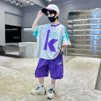 Футболка и шорты для мальчиков, свободного покроя, с принтом