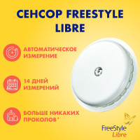 Датчик Freestyle Libre для мониторинга уровня глюкозы. Сенсор Фристайл Либре. Глюкометр