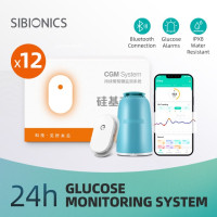 Глюкометр Sibionics для измерения уровня сахара в крови, прибор для измерения уровня сахара в крови 24 часа, с датчиком диабета, домашний сканер без пальцев неинвазивный ланцеты для глюкометр