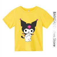 Kawaii Kuromi футболка для девочек Модная хлопковая одежда для мальчиков аниме мультфильм дети чистые мужчины женщины Hello футболка Китти комплекты повседневная одежда