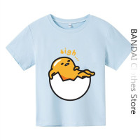 Новинка, повседневная Летняя женская футболка Gudetama набор футболок Kids с рисунком из мультфильма с коротким рукавом для девочек, Мужская одежда, одежда для мальчиков, одежда Hello Kitty