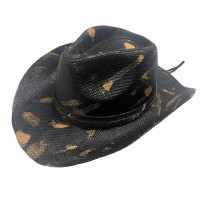 Ковбойская шляпа для мужчин и женщин, модная шляпа с широкими полями и принтом в западном стиле, шляпа коровки, шляпа для джентльменов, фестивалей, карнавала