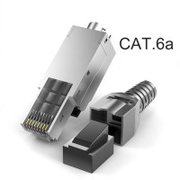 Разъем ZoeRax CAT8 /CAT7 /CAT6A Rj45, без инструментов, экранированные концы RJ45, концевой штекер Cat8, 40 Гбит/с