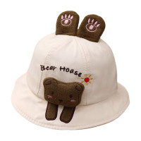 Шляпа рыбака для маленьких мальчиков и девочек, Кепка с широкими полями для защиты от солнца с 3D плюшевыми мультяшными животными, медведем/собакой/тигром/Кроликом, шляпы для защиты от солнца