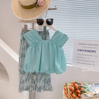 Детская одежда, комплекты для девочек 2023, летний топ и штаны, модная одежда, одежда для маленьких девочек, одежда для маленьких девочек