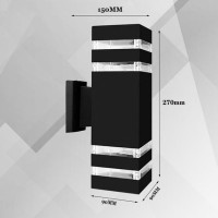 Уличные водонепроницасветодиодный светодиодные Настенные светильники IP55 AC90-260V E27, алюминиевые лампы в форме патрона для двора, сада, крыльца, коридора