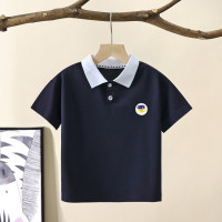 Детская летняя новая рубашка с мультяшной вышивкой пальто для отдыха футболка с коротким рукавом