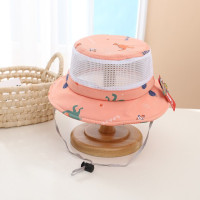 Панама с мультяшным динозавром для мальчиков и девочек, шляпа с милыми животными для младенцев, рыбаков, летняя Панама, Солнцезащитная шапка для малышей