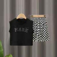 2 шт./комплект, Детская Хлопковая футболка и шорты