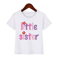 Детская футболка с коротким рукавом, летняя белая футболка с коротким рукавом для младшей сестры