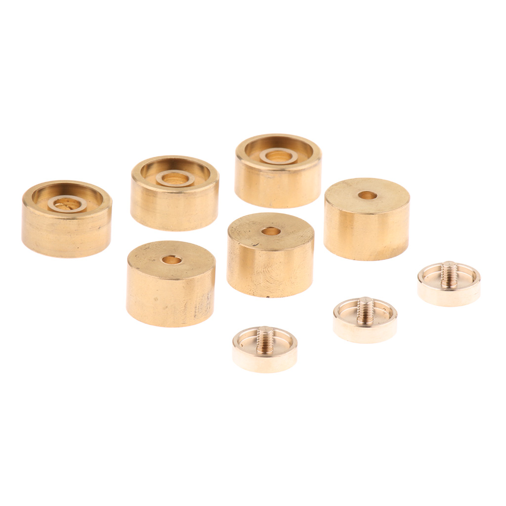 3 Set Golden Replacement Trumpet Cap Screw Cover Shell Inlaid Buttons for Trumpeter Students DIY