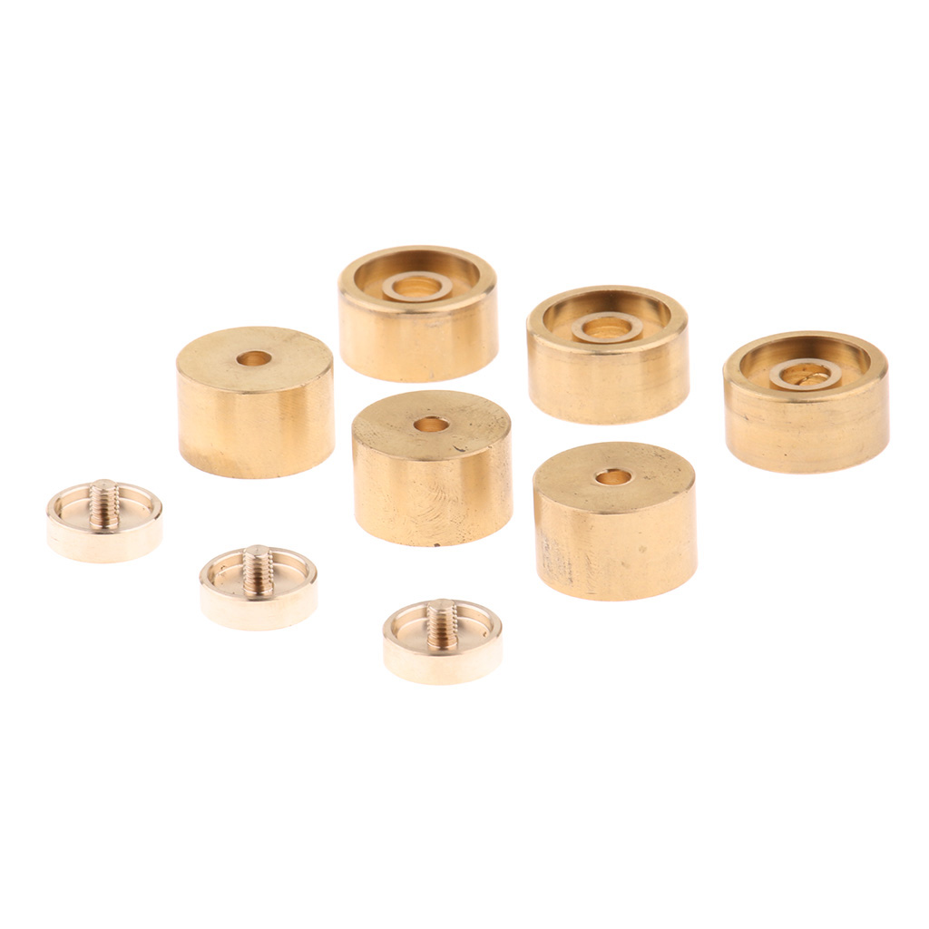 3 Set Golden Replacement Trumpet Cap Screw Cover Shell Inlaid Buttons for Trumpeter Students DIY