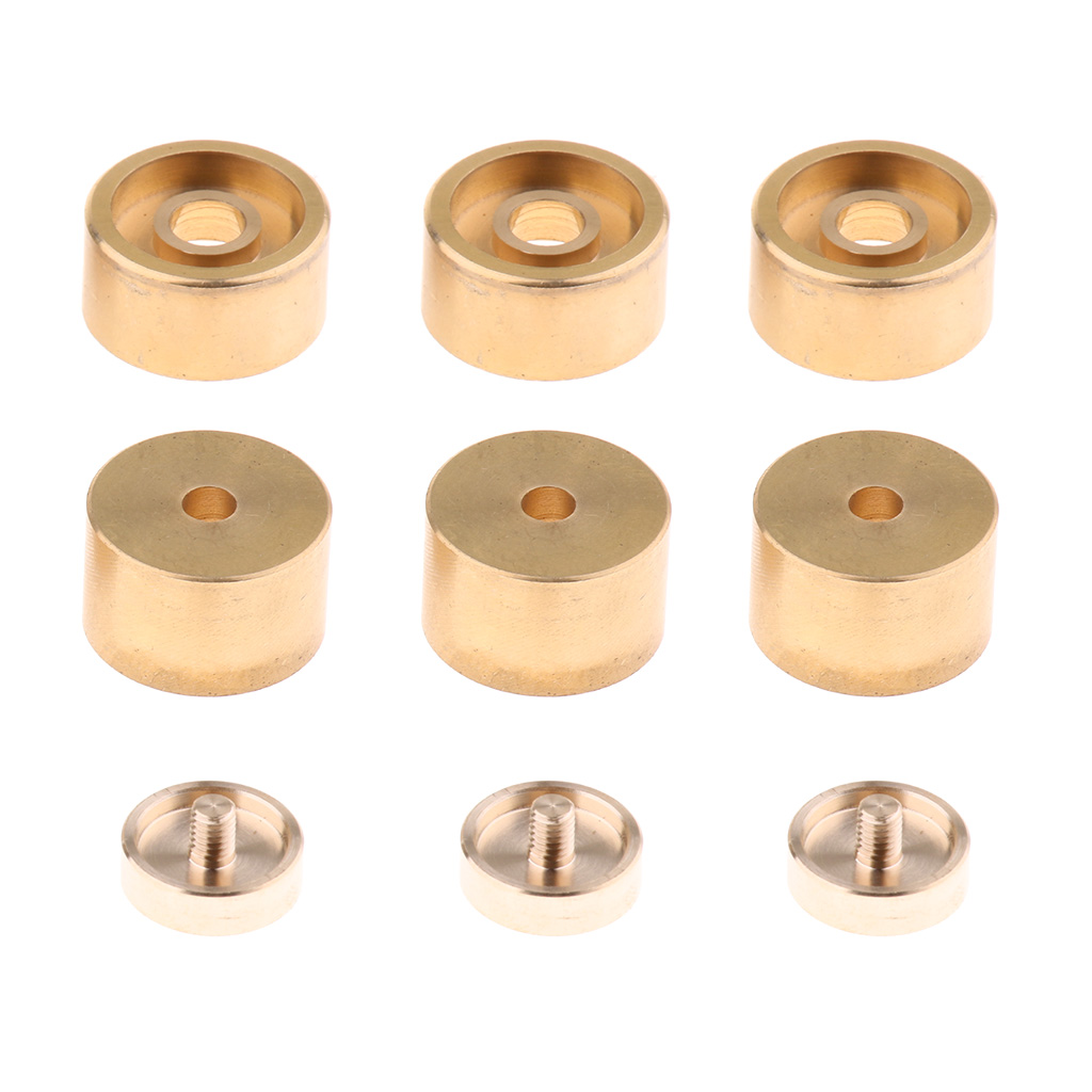 3 Set Golden Replacement Trumpet Cap Screw Cover Shell Inlaid Buttons for Trumpeter Students DIY