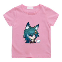 Летняя футболка для мальчиков и девочек, 100% хлопок, с коротким рукавом